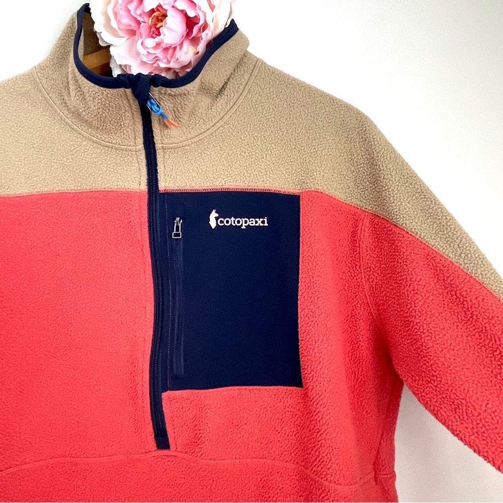 Cotopaxi Women’s Coral, Navy Blue and Tan Fleece XL - Picture 5 of 8